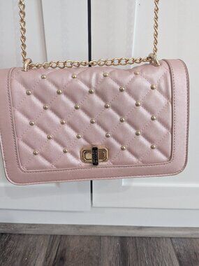 Badgley Mischka Quilted Pink Purse